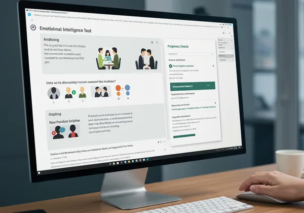 An online emotional intelligence test interface with feedback.