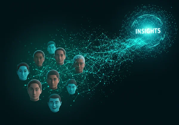 AI memproses jawapan ujian kecerdasan emosi menjadi pandangan