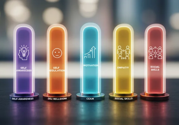 Pilastri che rappresentano l'autoconsapevolezza, l'empatia e le abilità sociali.