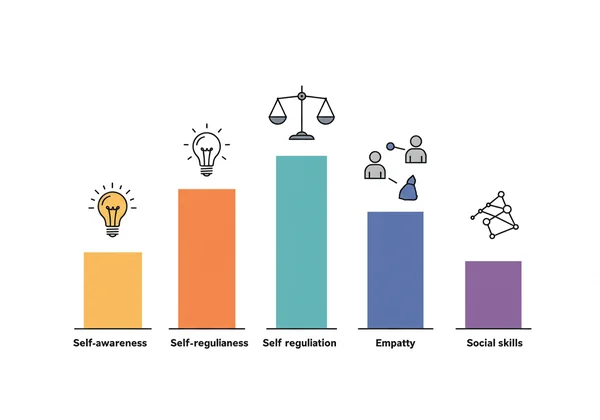 Cinco pilares interconectados que representan los componentes de la IE