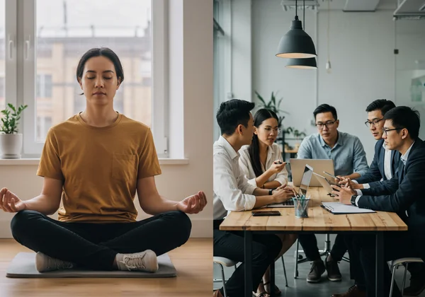 People reflecting for personal and team EQ growth