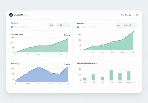 EQ score dashboard visualizing progress trends