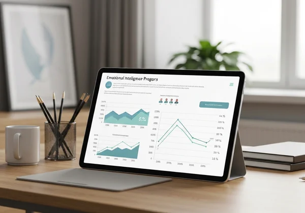 Professional EQ progress report with data graphs