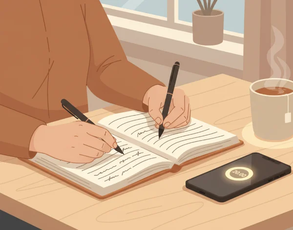 Person journaling to practice self-awareness